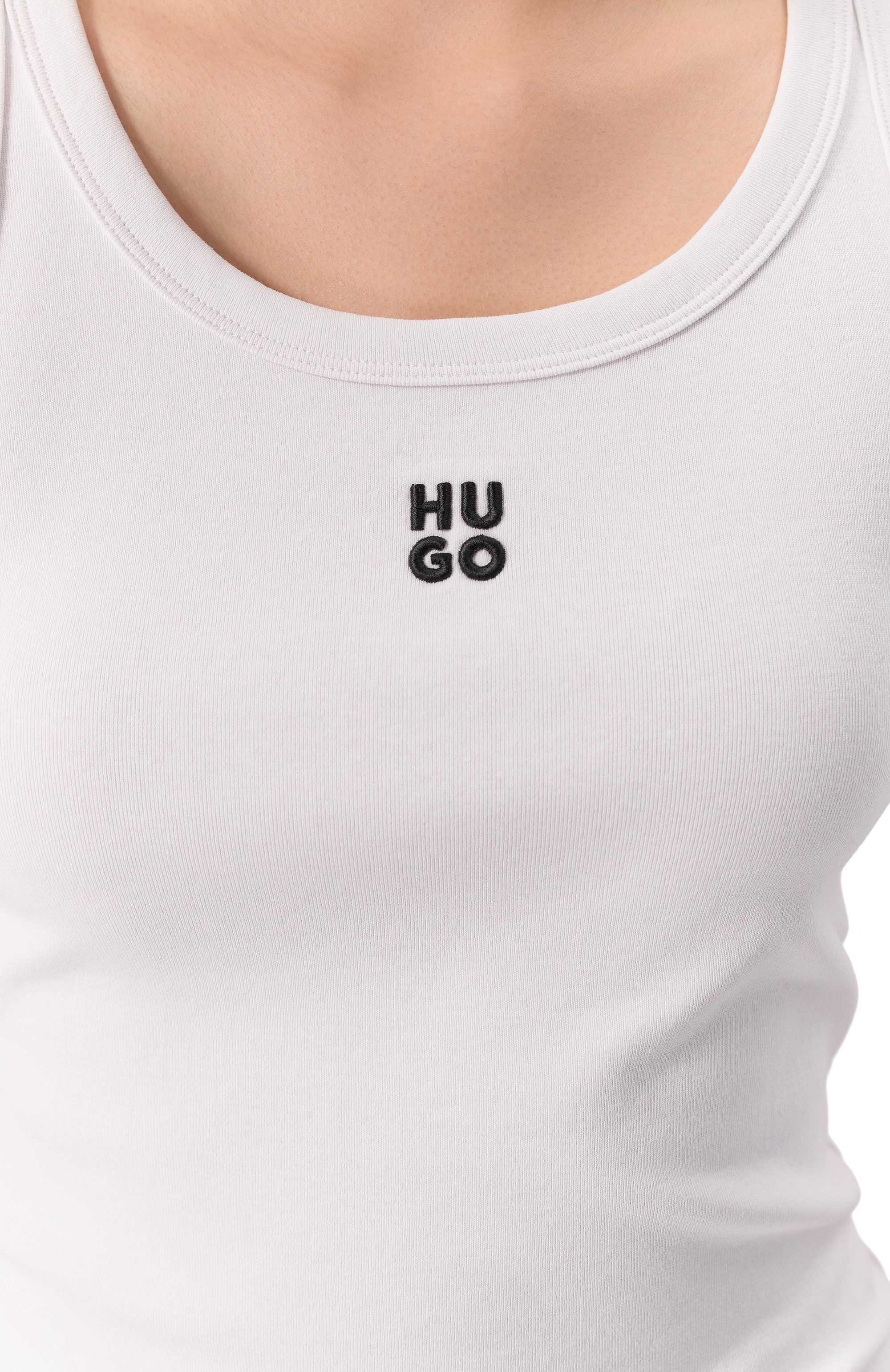 Хлопковая майка HUGO, арт. 50514489, фото 5
