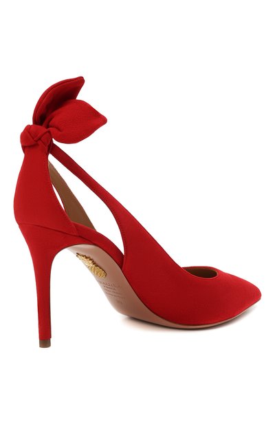 Замшевые туфли bow tie 85 AQUAZZURA, арт. DENMIDP0-SUE-F00, фото 5