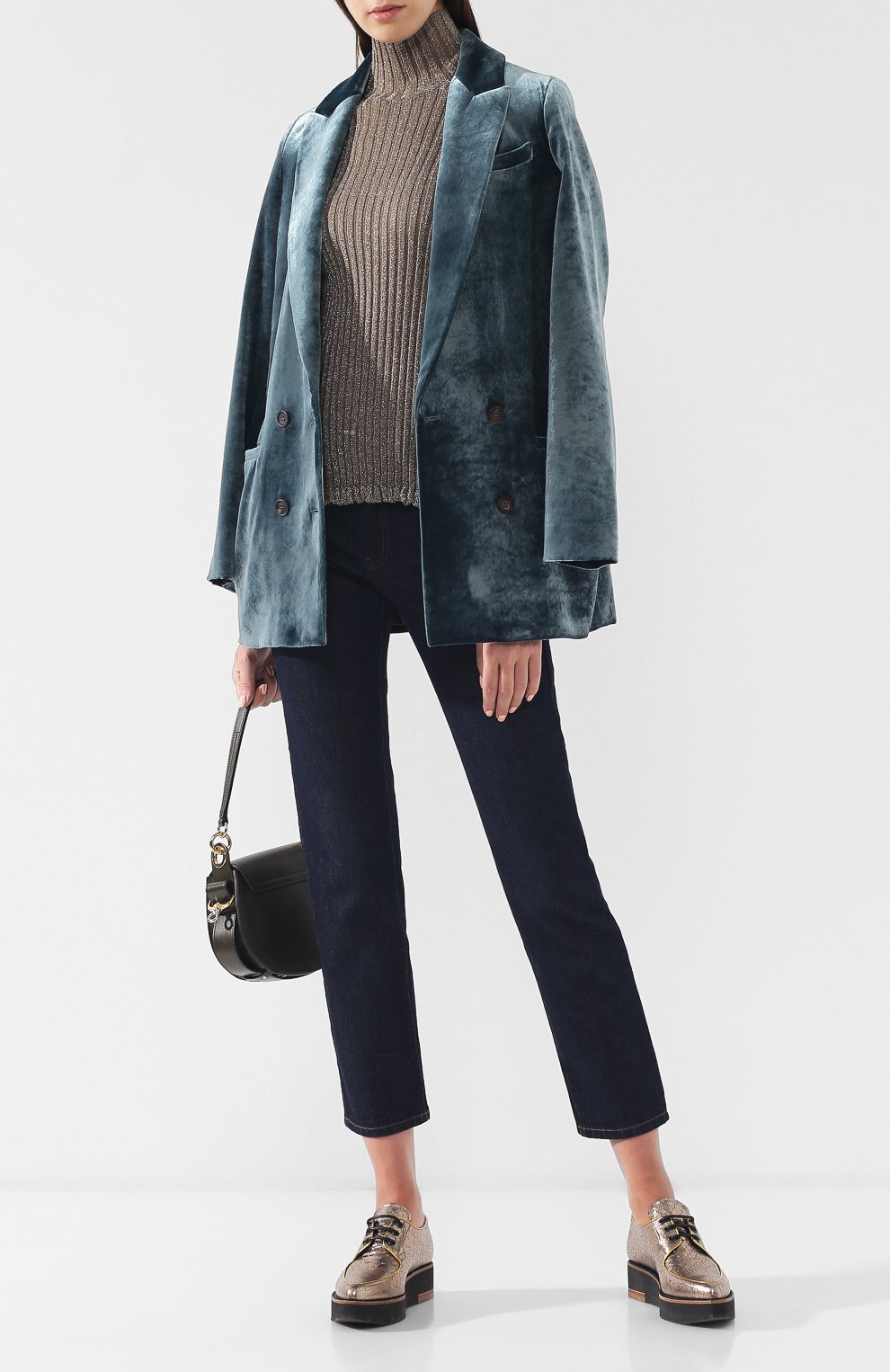 Двубортный бархатный жакет BRUNELLO CUCINELLI, арт. MA588M8654, фото 2