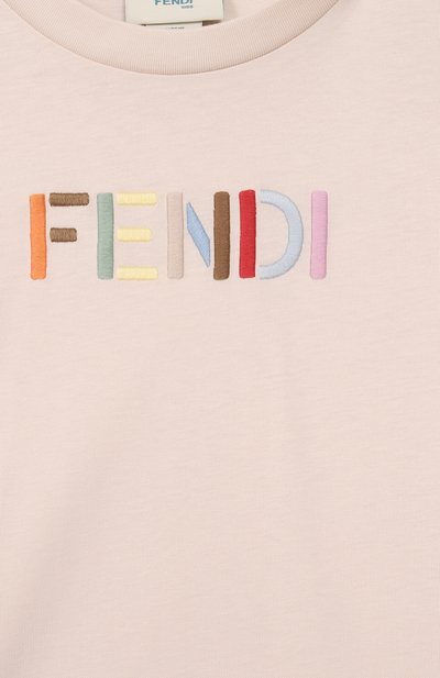 Хлопковая футболка FENDI, арт. JUI208/AY8D/8A-12+, фото 3