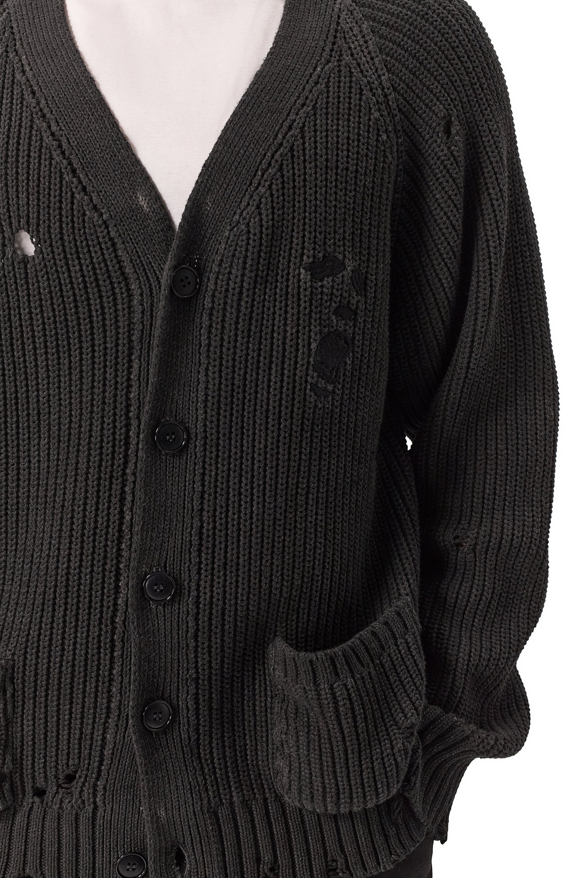 Хлопковый кардиган AN OTHER DATE черного цвета по цене 41950 руб., арт. S25MA0DCA198, фото 5 Хлопковый кардиган AN OTHER DATE, арт. S25MA0DCA198, фото 5