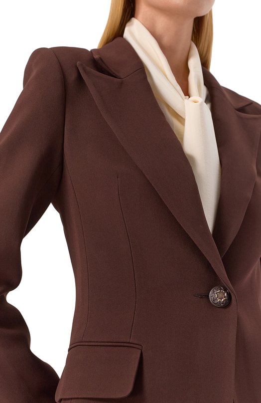 Жакет из вискозы Elie Saab J0003NF25CD023 Коричневый  J0003NF25CD023 Фото 5