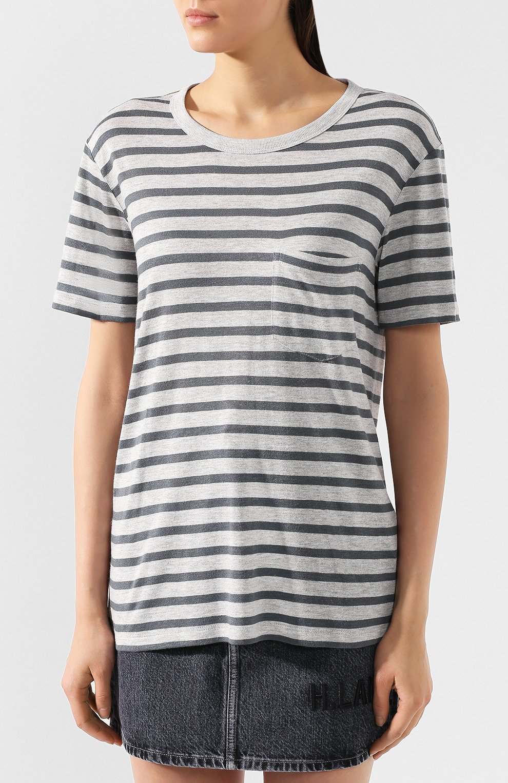 Футболка из смеси вискозы и льна ALEXANDERWANG.T, арт. 4CC2191037, фото 3