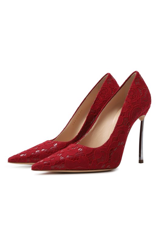 Комбинированные туфли Liberty Blade Casadei 1F940X100MC2836 Красный 1F940X100MC2836