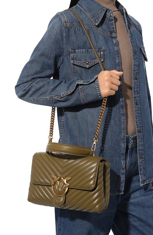 Сумка Love Lady Puff Classic Pinko 100043/A0GK Хаки  100043/A0GK Фото 2