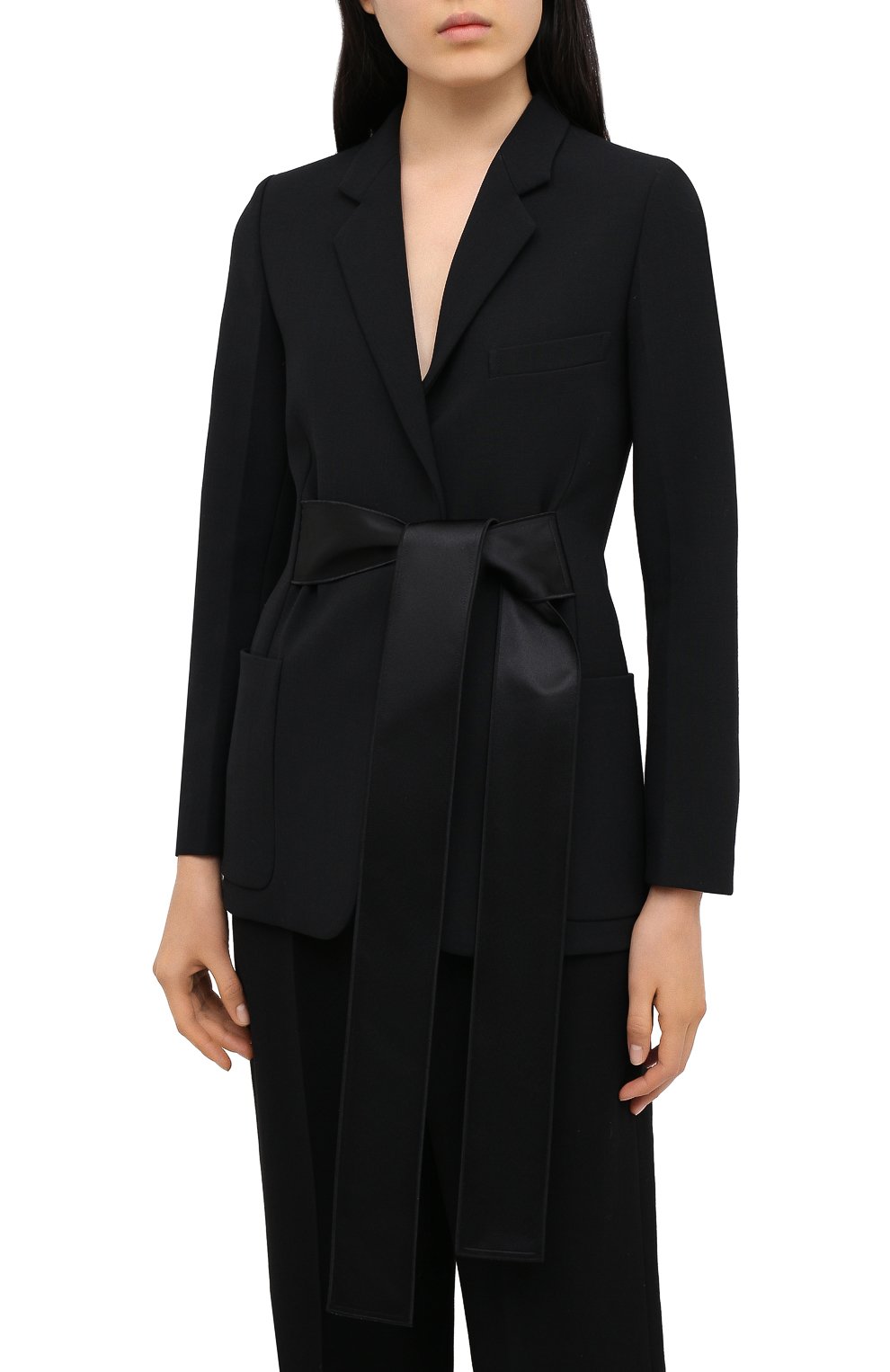 Жакет VICTORIA BECKHAM черного цвета по цене 162500 руб., арт. 1320WJK001461A, фото 4 Жакет VICTORIA BECKHAM, арт. 1320WJK001461A, фото 4