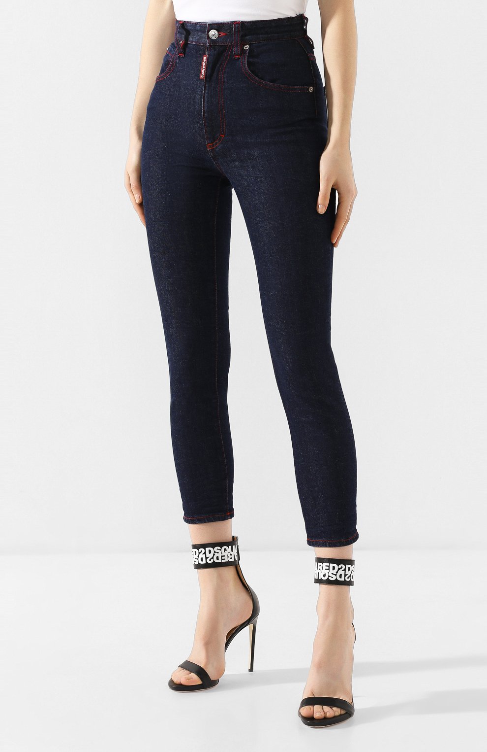 Джинсы DSQUARED2 темно-синего цвета по цене 35950 руб., арт. S75LB0296/S30595, фото 3 Джинсы DSQUARED2, арт. S75LB0296/S30595, фото 3
