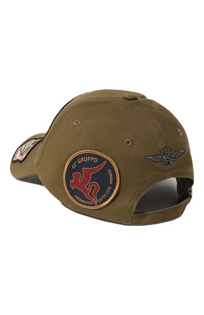 Хлопковая бейсболка AERONAUTICA MILITARE хаки цвета по цене 12300 руб., арт. 222HA1118CT3043, фото 3 Хлопковая бейсболка AERONAUTICA MILITARE, арт. 222HA1118CT3043, фото 3