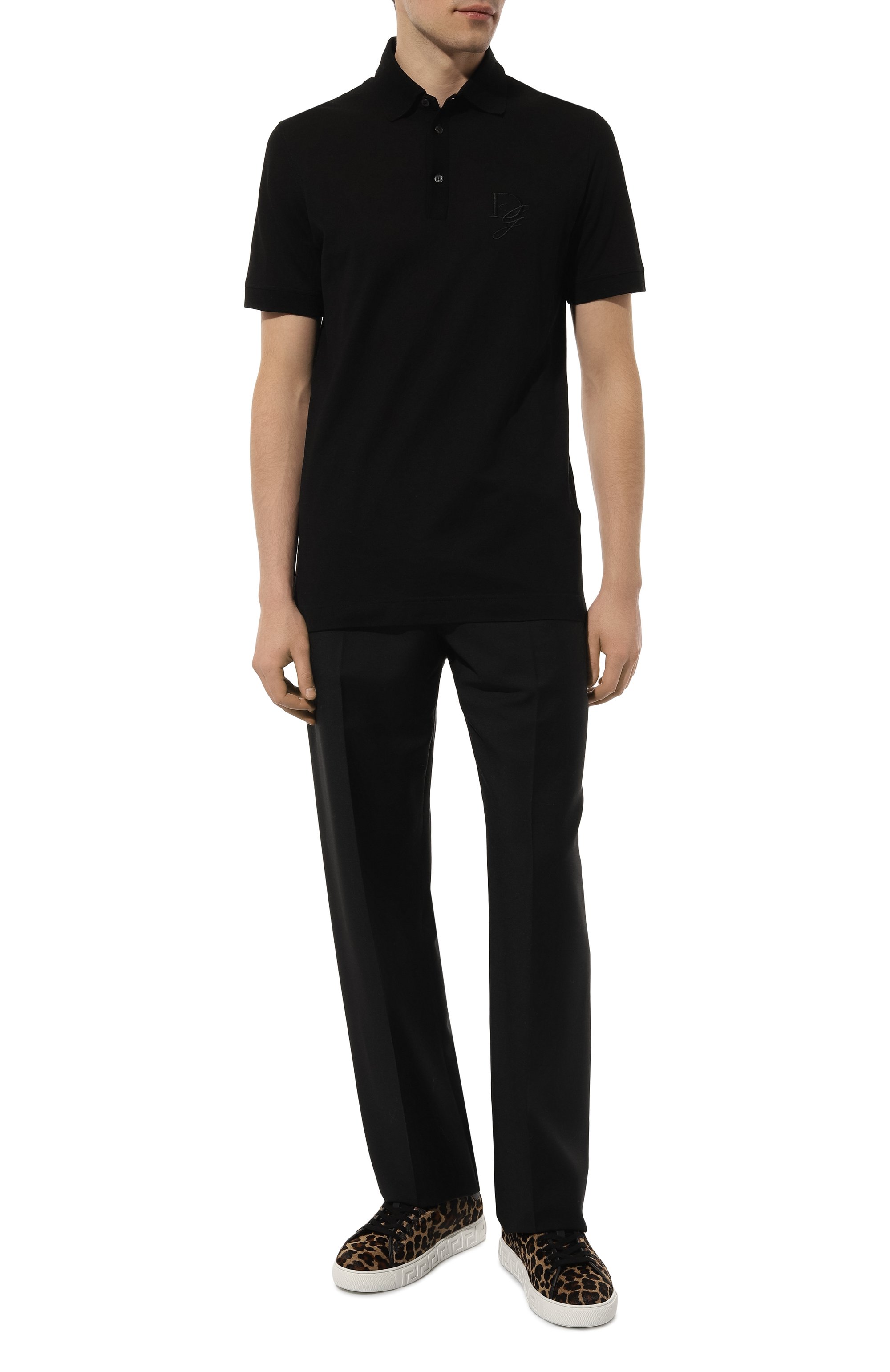 Кожаные кеды greca VERSACE, арт. 1014460/1A12422, фото 2