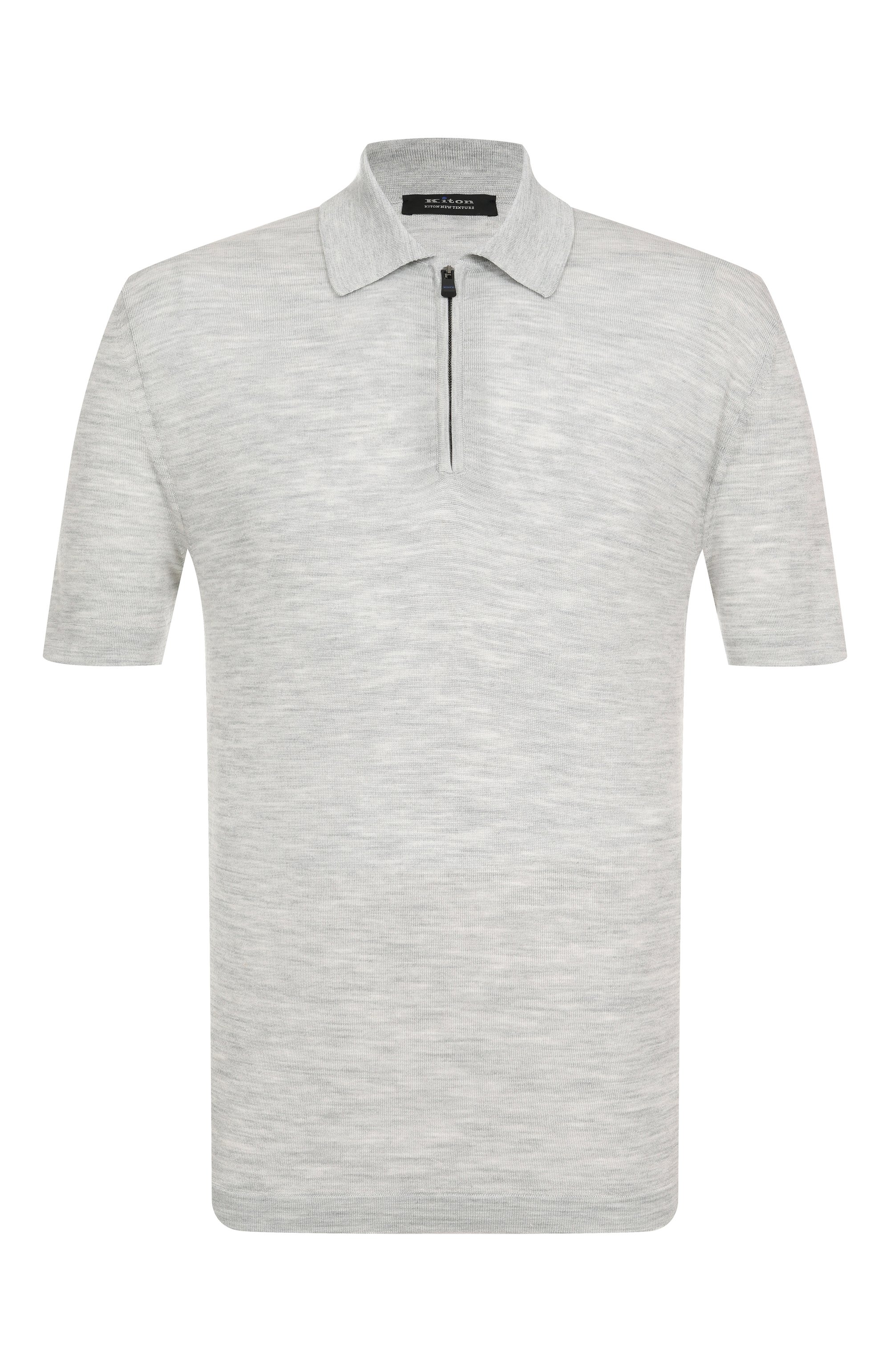 Поло из шерсти и шелка KITON, арт. UMM059202, фото 1