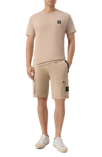 Мужские хлопковые шорты STONE ISLAND, арт. L1S15L100019/S00WA