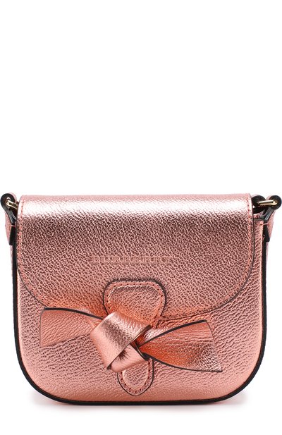 Кожаная сумка с металлизированной отделкой и бантом BURBERRY, арт. 4059552, фото 1