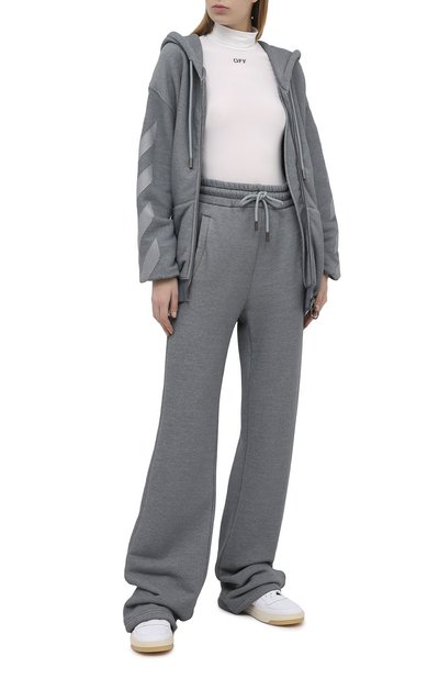Хлопковая толстовка OFF-WHITE серого цвета по цене 69950 руб., арт. 0WBE005E20JER0010808, фото 2 Хлопковая толстовка OFF-WHITE, арт. 0WBE005E20JER0010808, фото 2