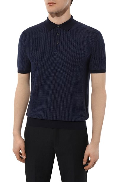 Поло из хлопка и шелка CORNELIANI, арт. 91M556-3125164, фото 3