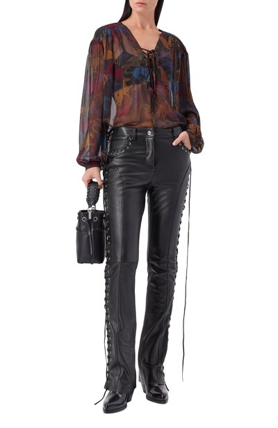 Кожаные брюки BLUMARINE, арт. 4L074A, фото 2