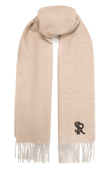 Мужской кашемировый шарф с отделкой из кожи крокодила STEFANO RICCI, арт. MWA0300030/6853