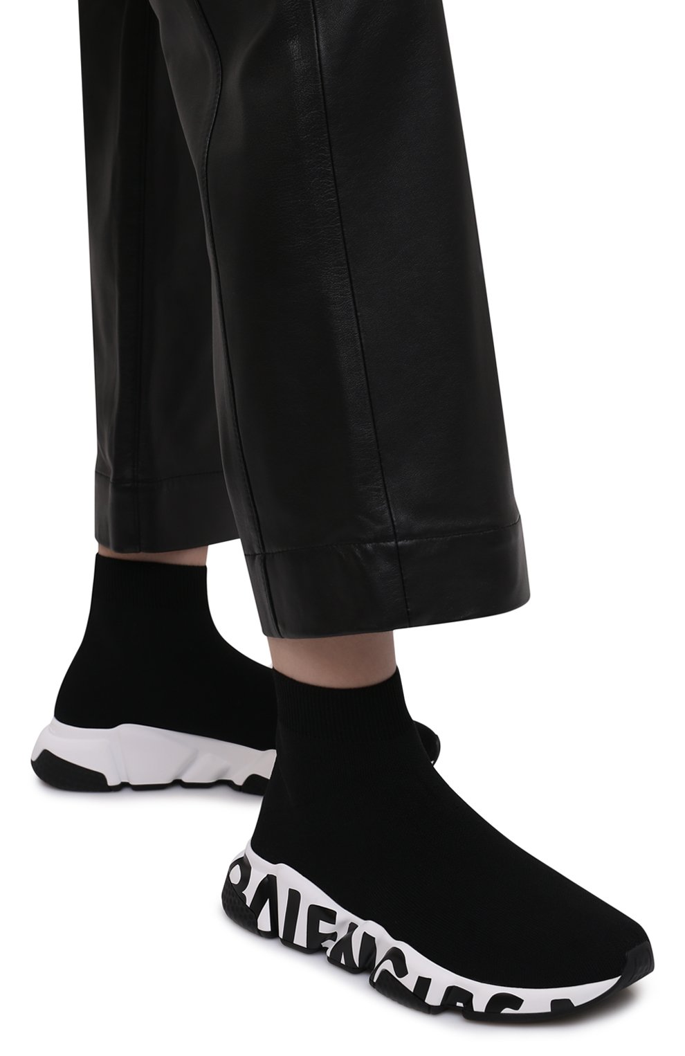 Текстильные кроссовки speed graffiti BALENCIAGA, арт. 605942/W2DB7, фото 3