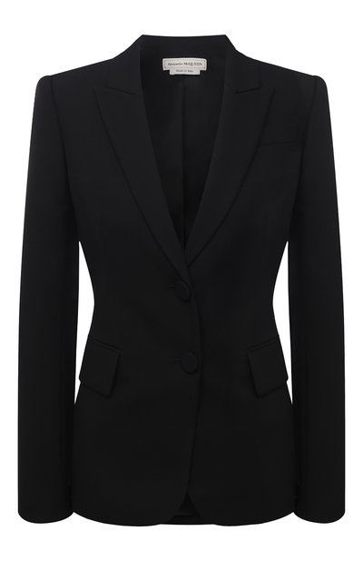 Женский жакет из шерсти и шелка ALEXANDER MCQUEEN, арт. 649784/QJAAA