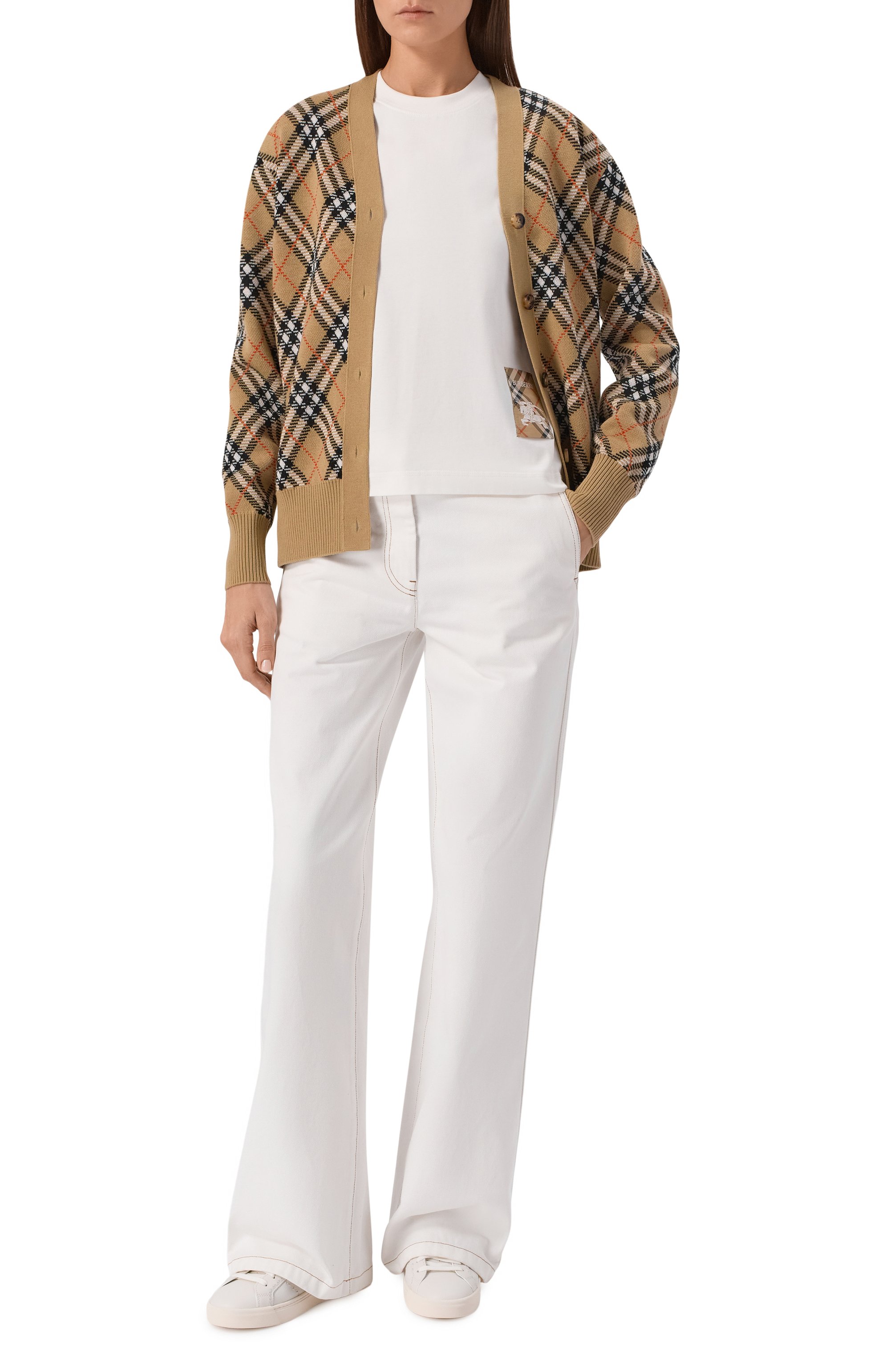 Хлопковая футболка BURBERRY, арт. 8104886, фото 2