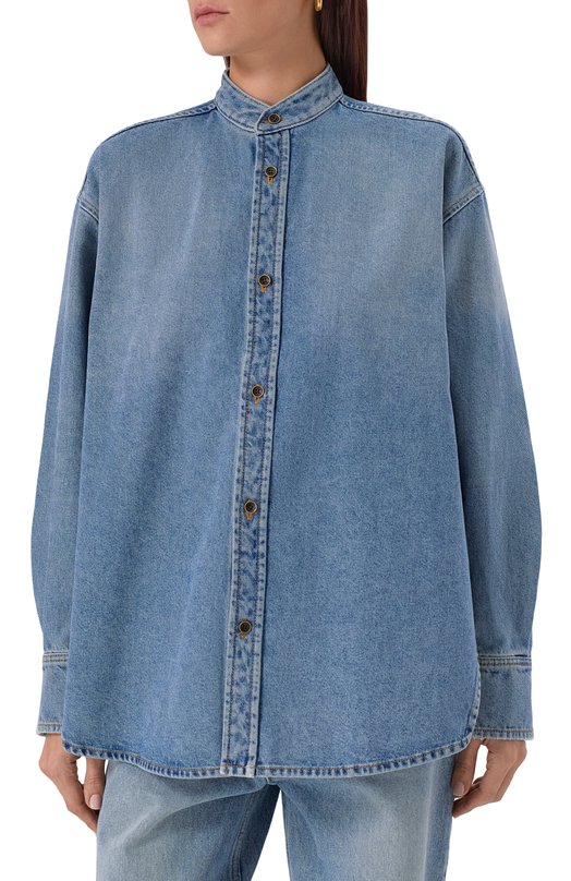 Джинсовая рубашка Petar Petrov F25DB4/DENIM Синий  F25DB4/DENIM Фото 5