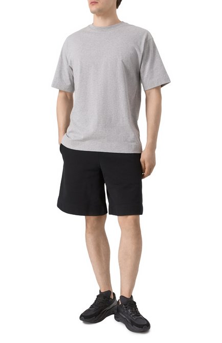 Мужские хлопковые шорты JIL SANDER черного цвета, арт. J47MU0139/J20039 | Фото 2 (Материал сплава: Проставлено; Материал внешний: Хлопок; Драгоценные камни: Проставлено; Длина Шорты М: Ниже колена)