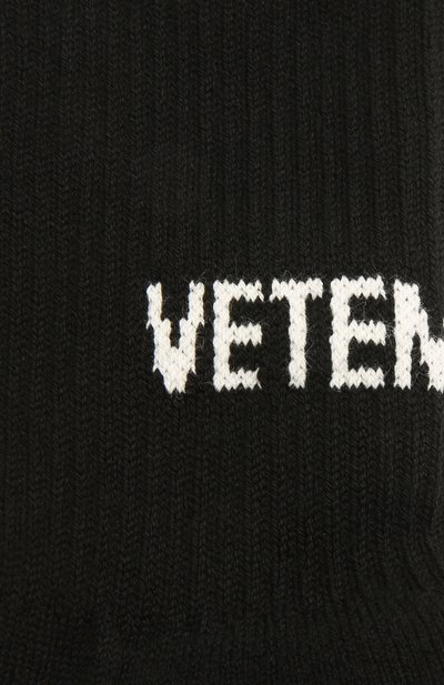 Хлопковые носки VETEMENTS черного цвета по цене 11450 руб., арт. UA52S0200B 2906/W, фото 2 Хлопковые носки VETEMENTS, арт. UA52S0200B 2906/W, фото 2