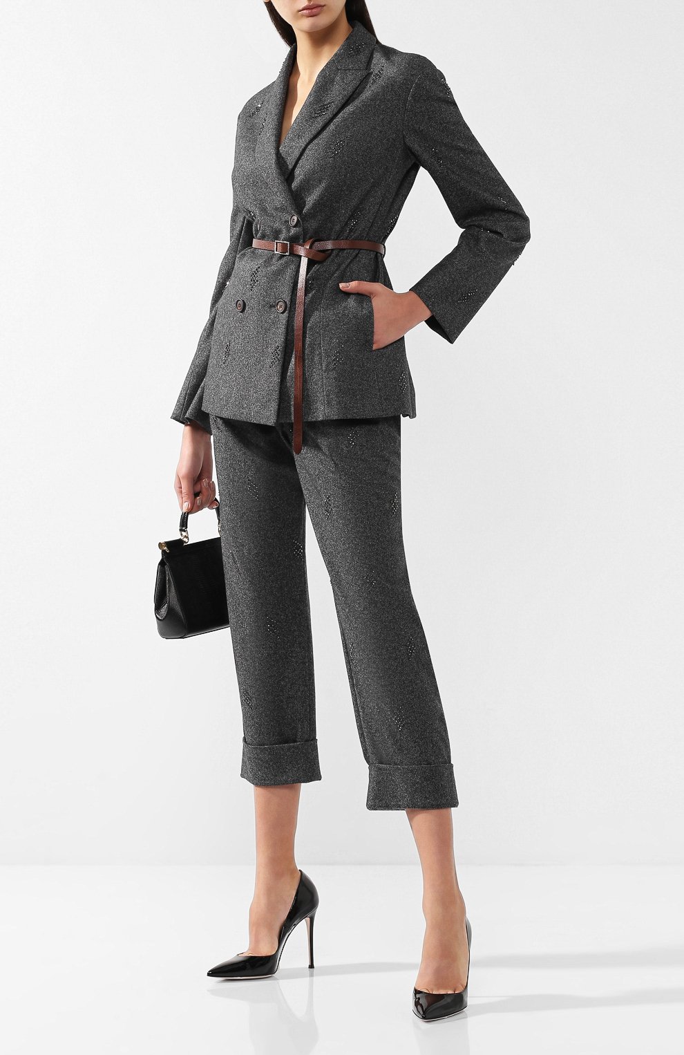 Шерстяные брюки с отворотами BRUNELLO CUCINELLI, арт. MA120P6798, фото 2