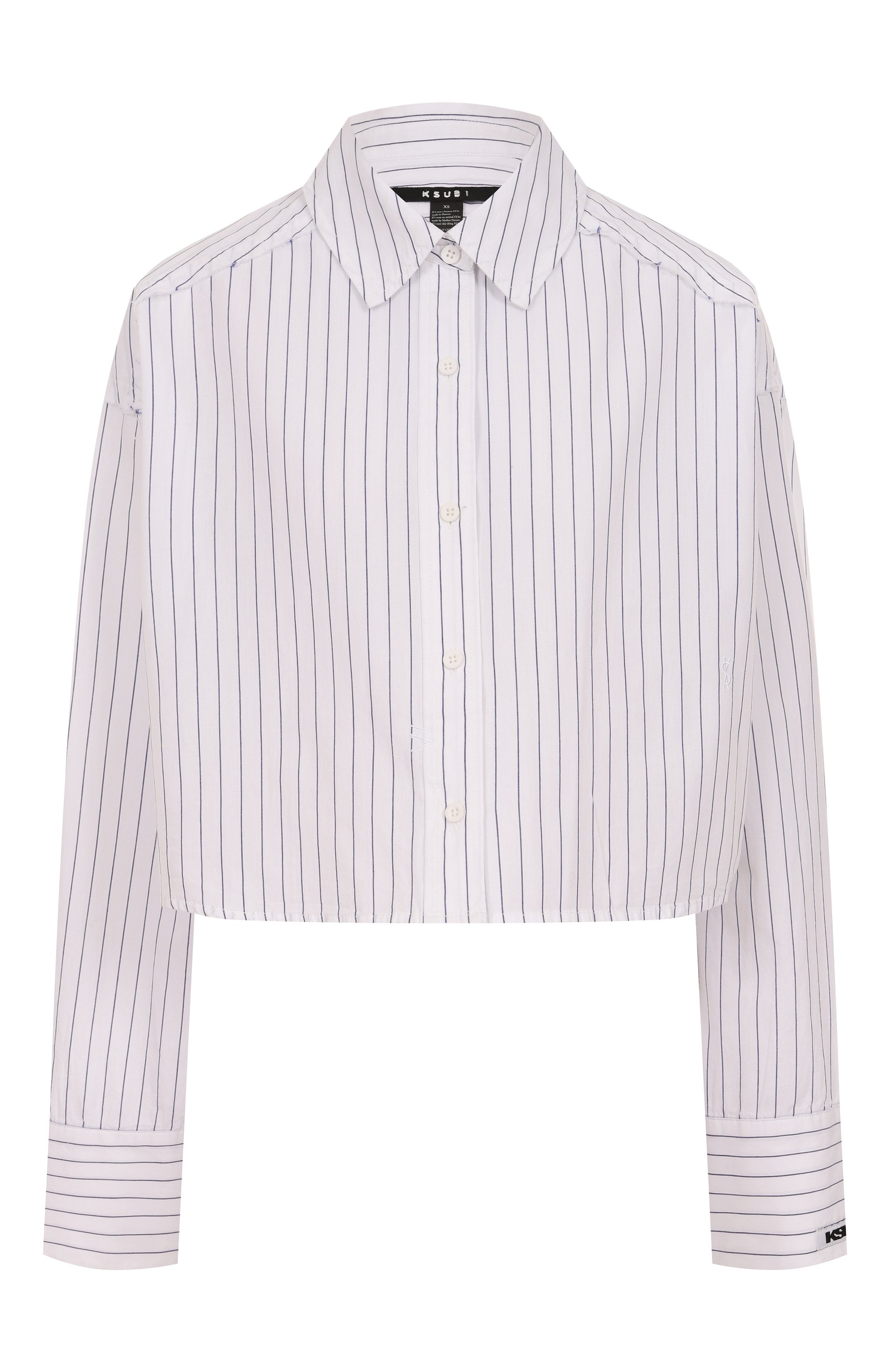 Хлопковая рубашка KSUBI белого цвета по цене 23150 руб., арт. WSP25SH004, фото 1 Хлопковая рубашка KSUBI, арт. WSP25SH004, фото 1