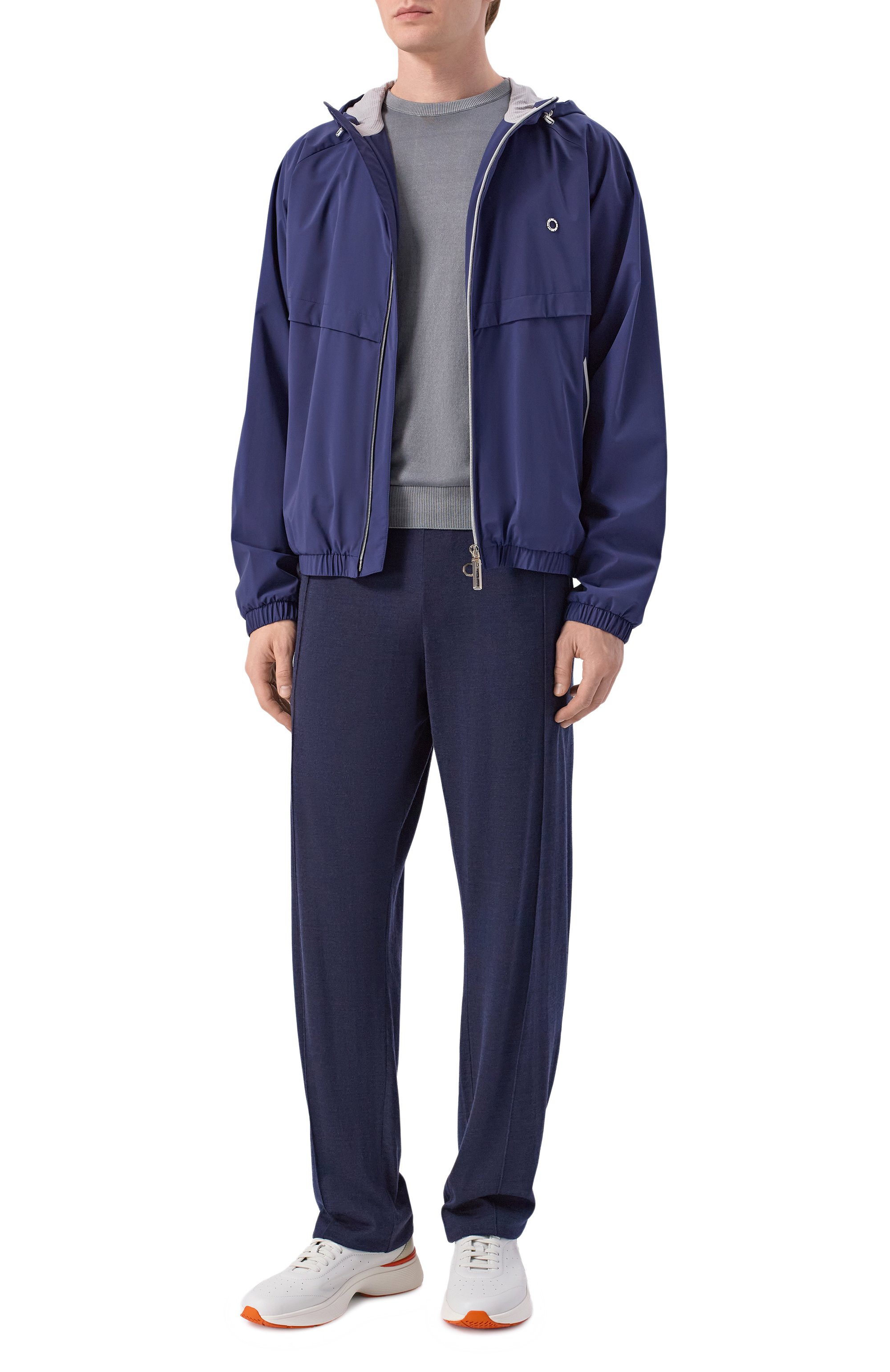 Брюки из шерсти и шелка PAUL&SHARK темно-синего цвета по цене 89850 руб., арт. 26411712, фото 2 Брюки из шерсти и шелка PAUL&SHARK, арт. 26411712, фото 2