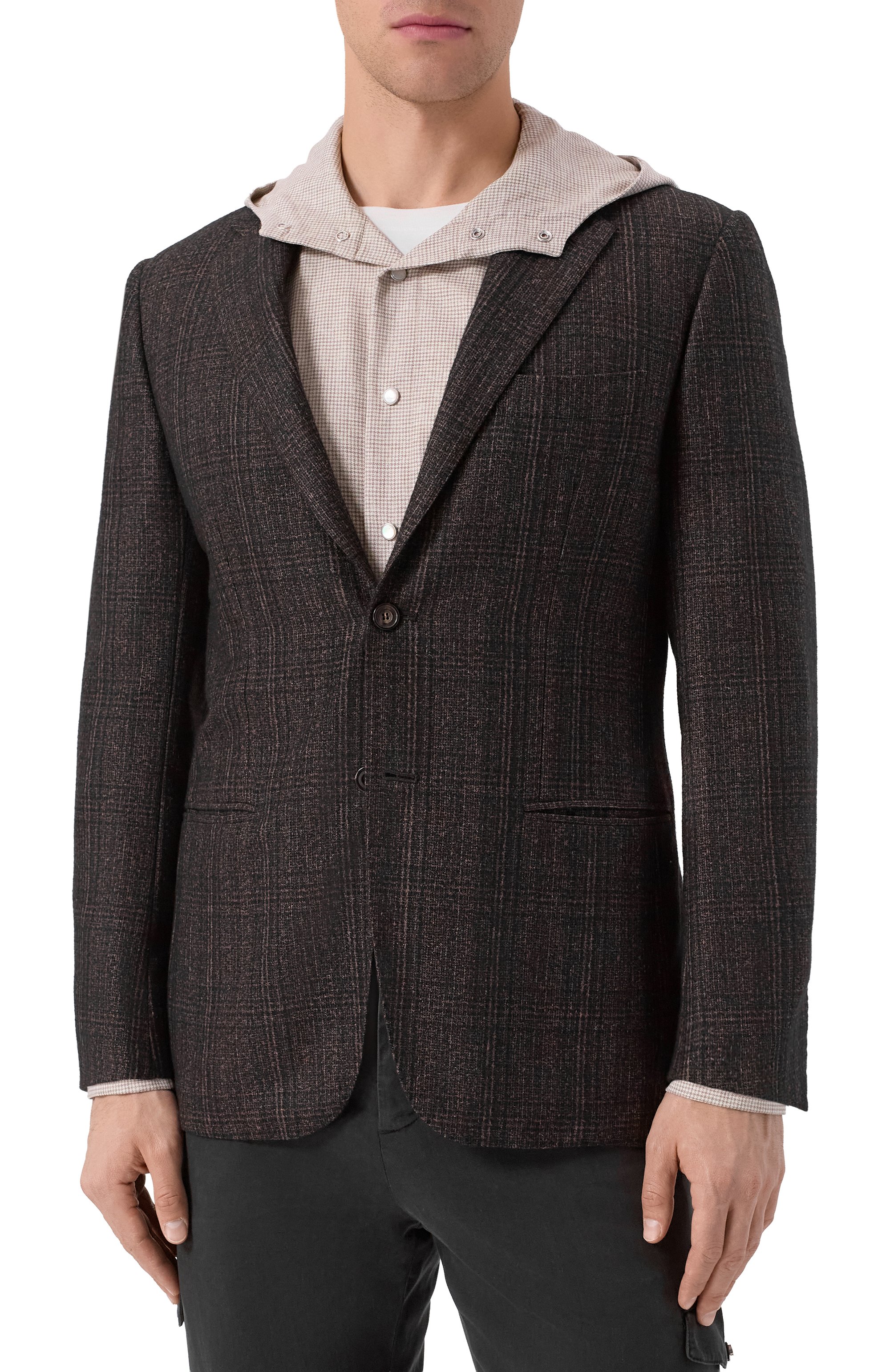 Пиджак из кашемира и шелка KITON темно-коричневого цвета по цене 750000 руб., арт. UG81K01T73, фото 4 Пиджак из кашемира и шелка KITON, арт. UG81K01T73, фото 4