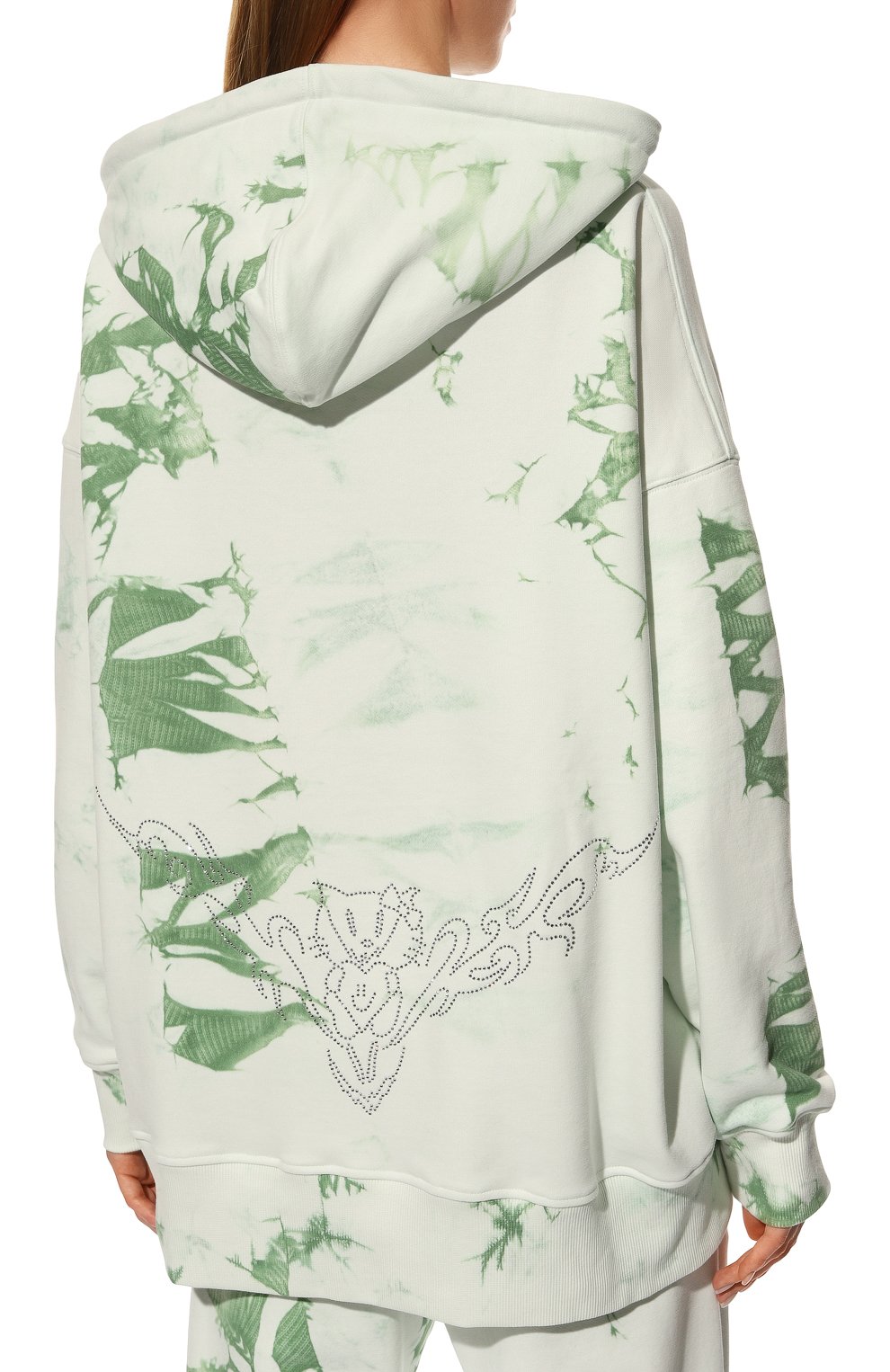 Хлопковое худи SUBTERRANEI зеленого цвета по цене 28750 руб., арт. I22subfw22-041, фото 4 Хлопковое худи SUBTERRANEI, арт. I22subfw22-041, фото 4