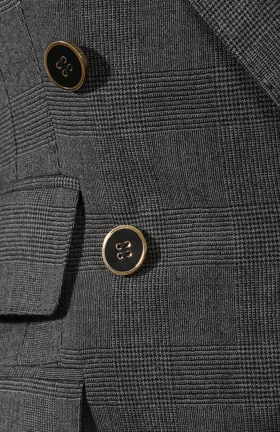 Шерстяной жакет DOLCE & GABBANA серого цвета по цене 220500 руб., арт. F29ADT/FQBBK, фото 5 Шерстяной жакет DOLCE & GABBANA, арт. F29ADT/FQBBK, фото 5
