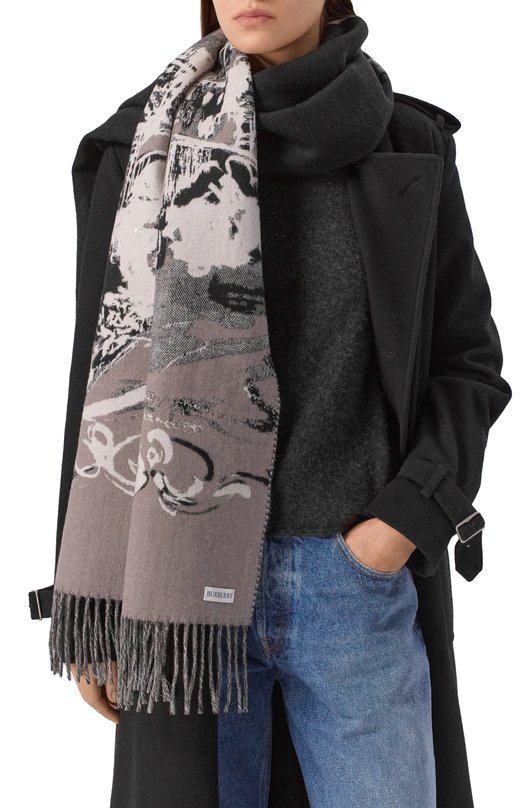 Кашемировый шарф Burberry 8110148 Бежевый  8110148 Фото 2