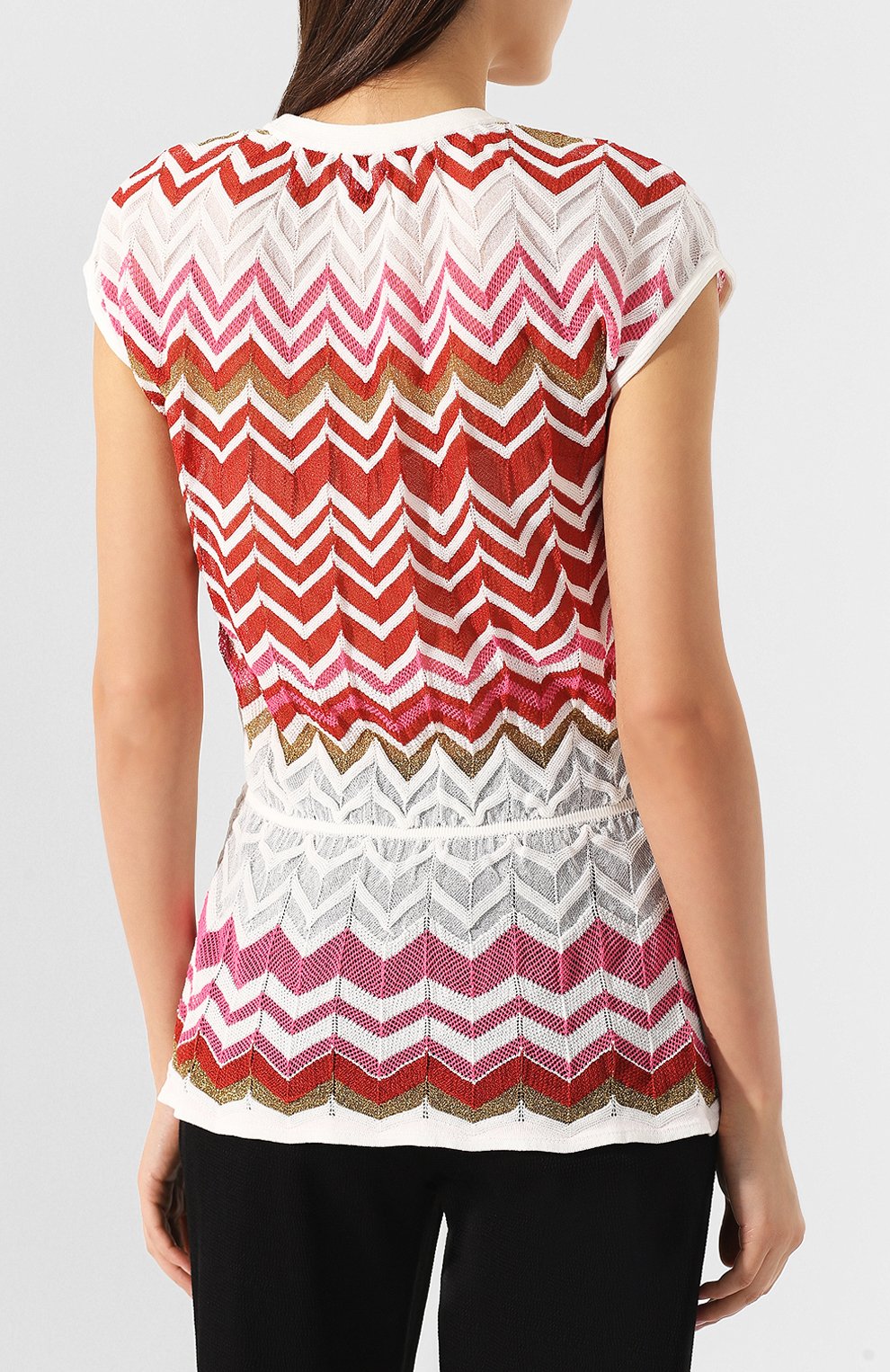 Топ из смеси хлопка и вискозы M MISSONI разноцветного цвета по цене 41150 руб., арт. 2DN00011/2K0008, фото 4 Топ из смеси хлопка и вискозы M MISSONI, арт. 2DN00011/2K0008, фото 4