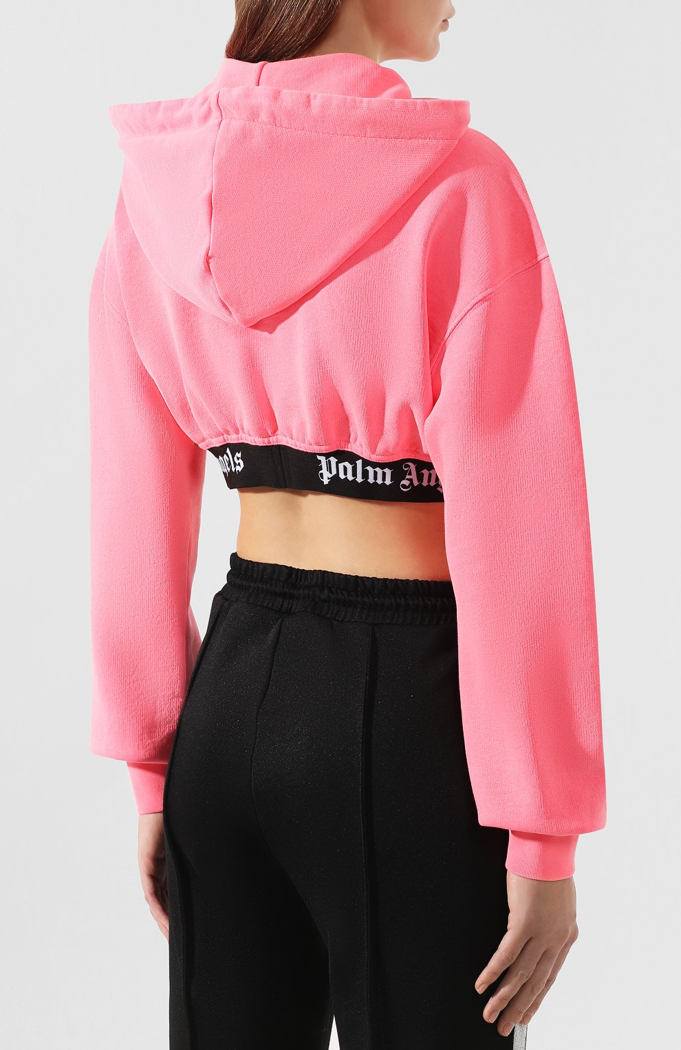 Хлопковое худи PALM ANGELS розового цвета по цене 47050 руб., арт. PWBB012R194410011201, фото 4 Хлопковое худи PALM ANGELS, арт. PWBB012R194410011201, фото 4