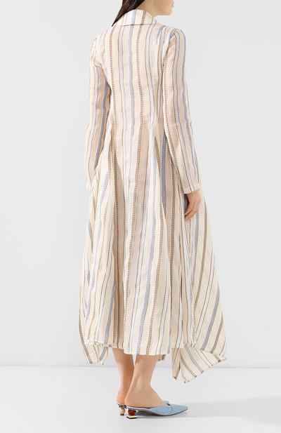 Платье из смеси хлопка и льна JACQUEMUS, арт. 191C003/12141, фото 4