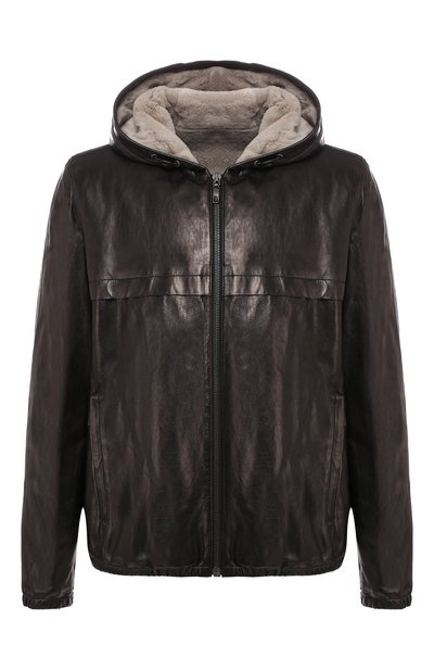Кожаный бомбер с внутренней отделкой из норки BERLUTI, арт. R15LBL43-001, фото 1