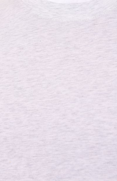 Хлопковая футболка BRUNELLO CUCINELLI светло-серого цвета по цене 36750 руб., арт. M0T617427, фото 5 Хлопковая футболка BRUNELLO CUCINELLI, арт. M0T617427, фото 5