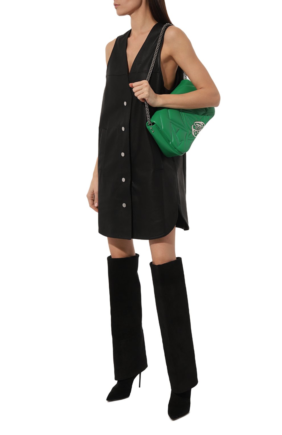 Сумка seal ALEXANDER MCQUEEN зеленого цвета по цене 323000 руб., арт. 755703/1BLE2, фото 7 Сумка seal ALEXANDER MCQUEEN, арт. 755703/1BLE2, фото 7