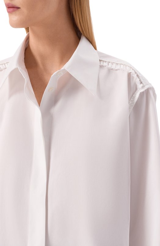 Хлопковая рубашка Jil Sander J02DL0273/J45001 Белый  J02DL0273/J45001 Фото 5
