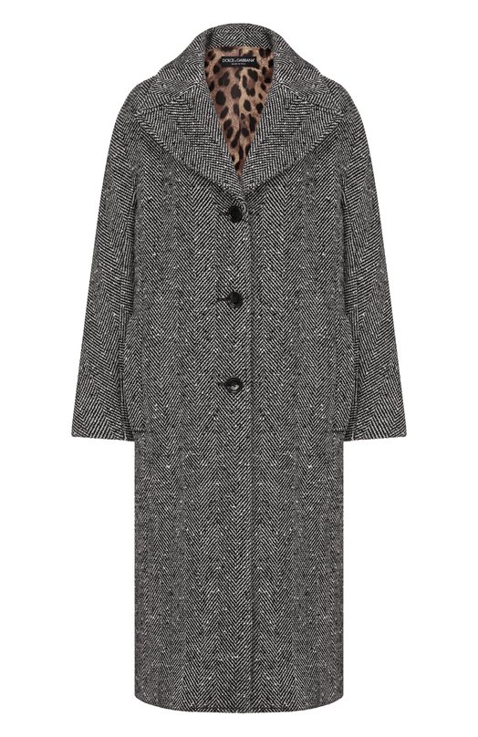 Шерстяное пальто Dolce & Gabbana F0W4JT/FCZAJ Серый F0W4JT/FCZAJ