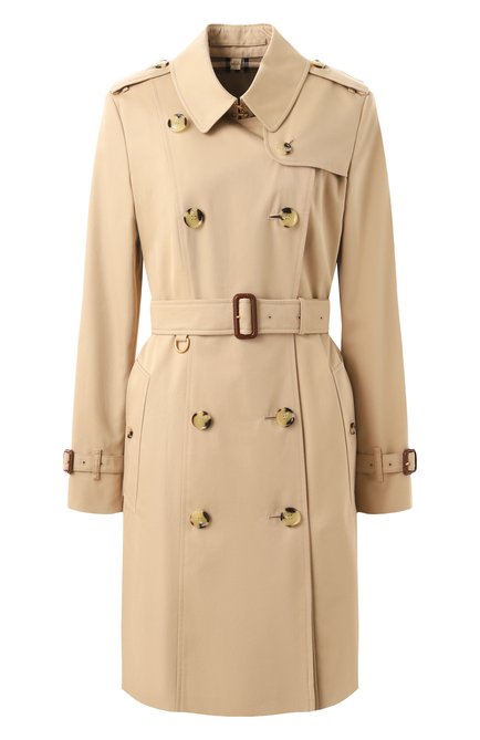 Женский хлопковый тренч BURBERRY бежевого цвета по цене 0 руб., арт. 8079404 | Фото 1