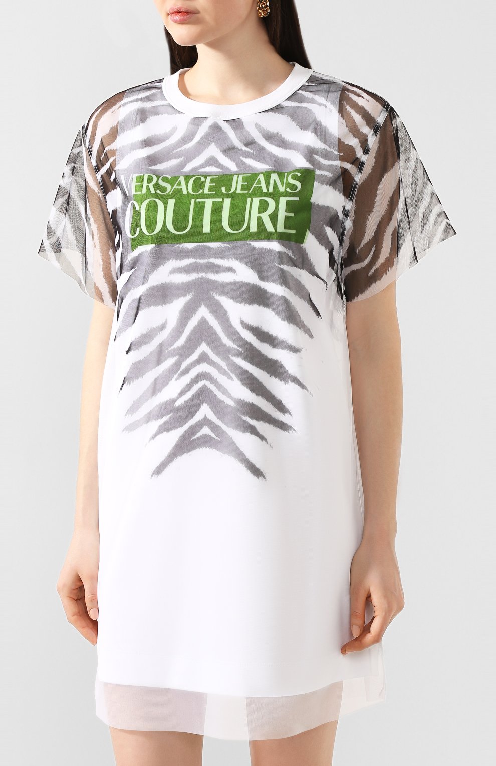 Хлопковое платье VERSACE JEANS COUTURE, арт. D2HVB4V2-VDM918 TIGER/30384, фото 3