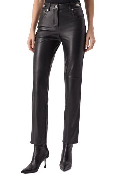 Кожаные брюки VERSACE, арт. 1018058/1A13558, фото 3