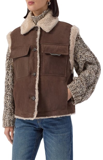 Жилет из овчины BRUNELLO CUCINELLI, арт. MPMBP7680P, фото 3