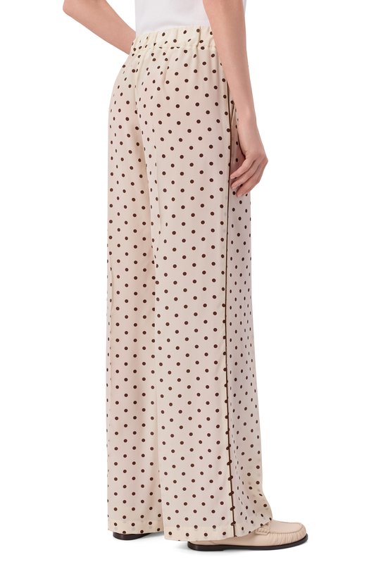 Шелковые брюки P.A.R.O.S.H. D232495Z/SBILL0 Кремовый  D232495Z/SBILL0 Фото 4