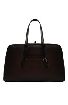 Мужская сумка SANTONI темно-коричневого цвета, арт. UIBGA2419EN-A0P2 | Фото 6 (Размер: large; Ремень/цепочка: На ремешке; Материал: Натуральная кожа; Материал сплава: Проставлено; Драгоценные камни: Проставлено)