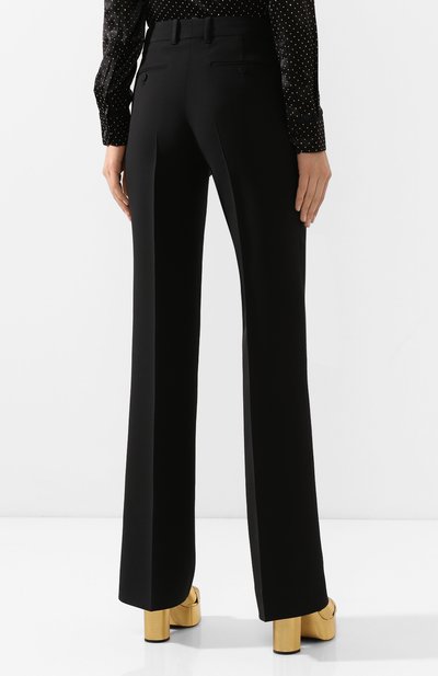 Брюки из шелка и шерсти GUCCI черного цвета по цене 141120 руб., арт. 609657/ZAD88, фото 4 Брюки из шелка и шерсти GUCCI, арт. 609657/ZAD88, фото 4
