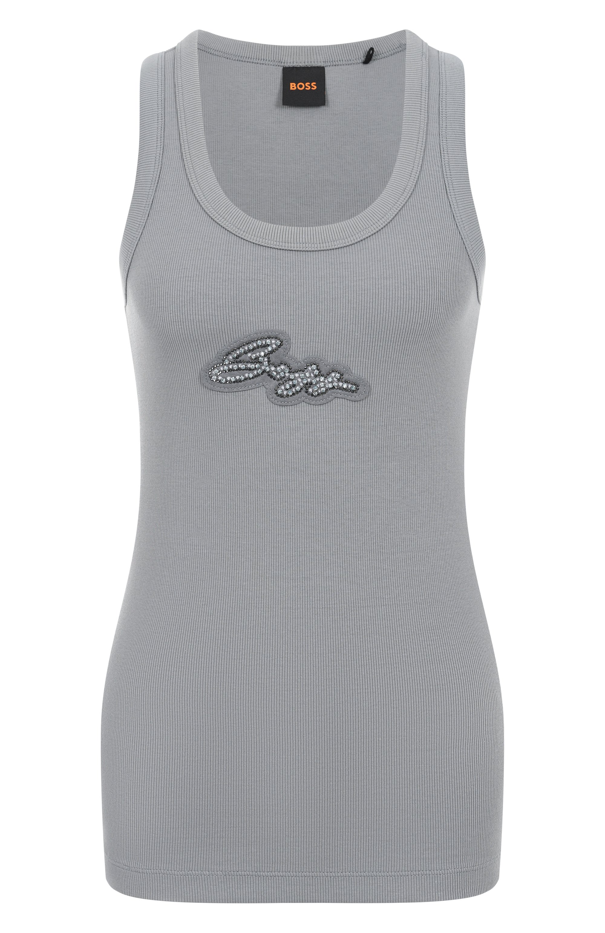 Хлопковая майка BOSS ORANGE, арт. 50545486, фото 1