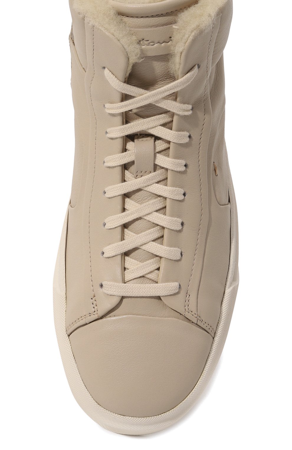 Кожаные кеды SANTONI бежевого цвета по цене 64150 руб., арт. WBGT60943PNNPSB0, фото 6 Кожаные кеды SANTONI, арт. WBGT60943PNNPSB0, фото 6